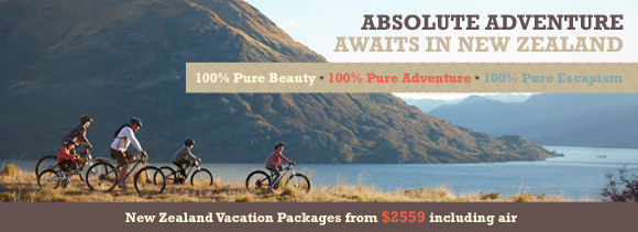 Exclusive New Zealand Vacation Packages starting from $1,599