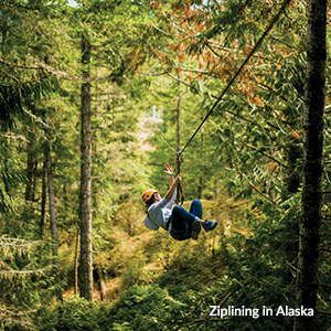 Ziplining in Alaska