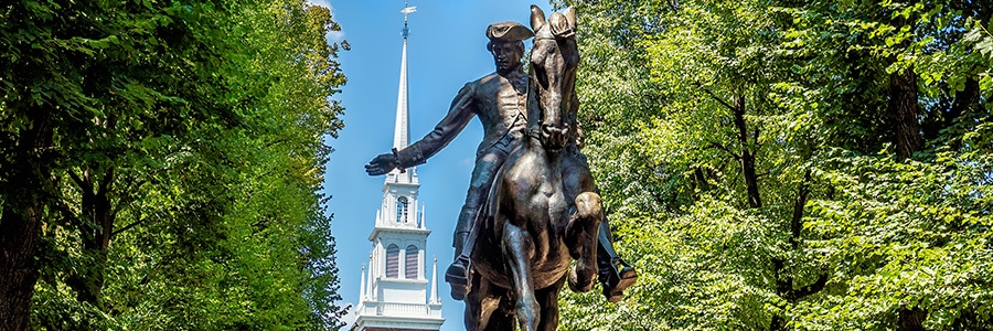Paul Revere Statue in Boston, Mass.