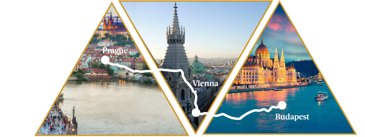 Experience Europe’s Golden Triangle capital cities - Vienna / Budapest & Prague..